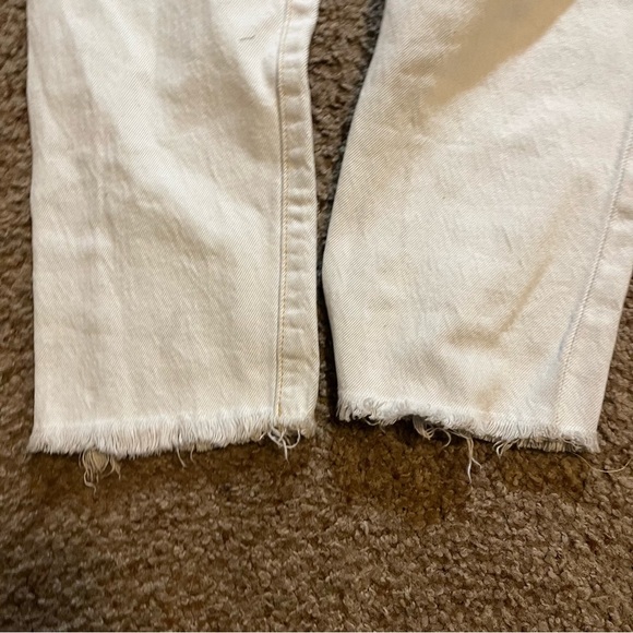 Levis 501 S Skinny Jeans Premium Denim High Rise Raw Hem Button Fly 26 x 30 - Picture 5 of 14